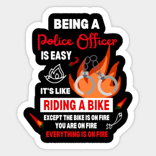 Being a Police Officer Funny Saying Quote Busy Police in Town Sticker